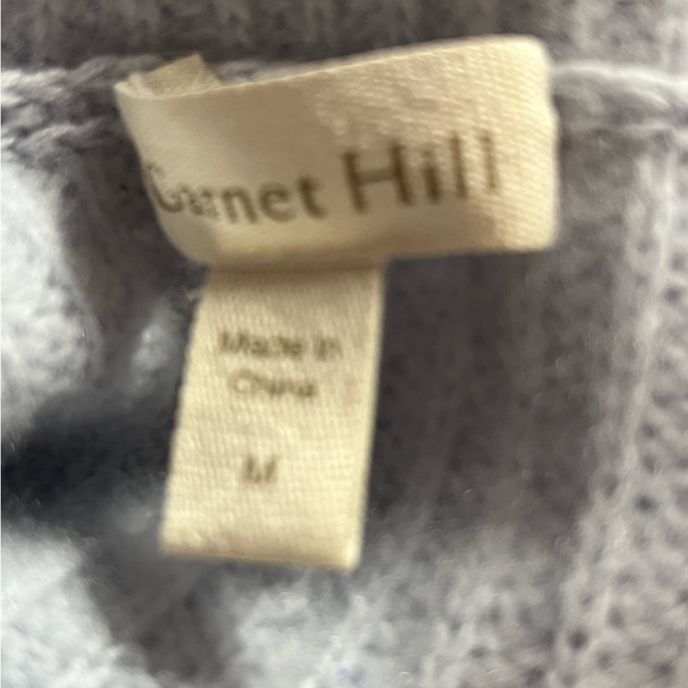 Women's Garnet Hill soft blue cashmere sweater M - Picture 3 of 4